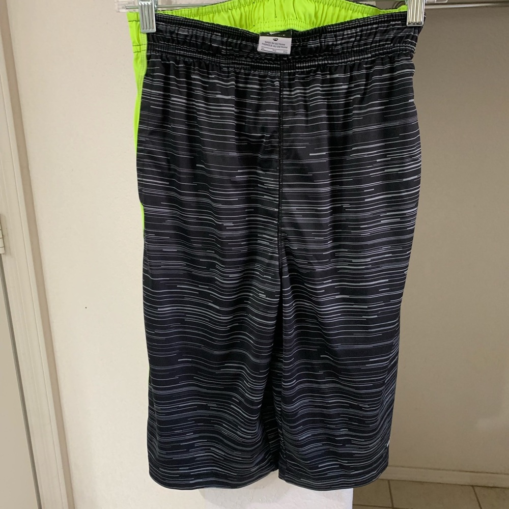 Nike Boys XL black/Grey & neon yellow dri fit shorts